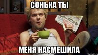 сонька ты меня насмешила