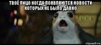 твоё лицо когда появляются новости которых не было давно 