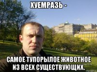 хуемразь - самое тупорылое животное из всех существующих.