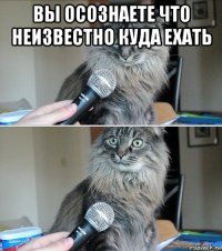 вы осознаете что неизвестно куда ехать 