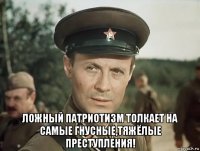  ложный патриотизм толкает на самые гнусные,тяжёлые преступления!