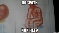 посрать или нет?