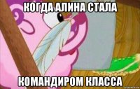 когда алина стала командиром класса