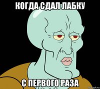когда сдал лабку с первого раза