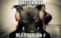 и песни мои не слушаешь :(