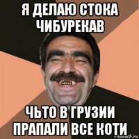я делаю стока чибурекав чьто в грузии прапали все коти