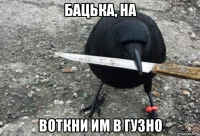 бацька, на воткни им в гузно