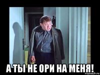  а ты не ори на меня!