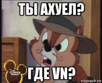 ты ахуел? где vn?