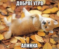 доброе утро алинка