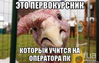 это первокурсник который учится на оператора пк