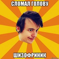 сломал голову шизофриник