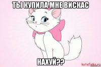 ты купила мне вискас нахуй??