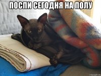 поспи сегодня на полу 