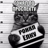 гонял по проспекту 