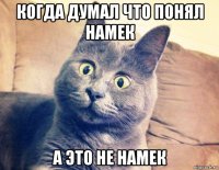 когда думал что понял намек а это не намек