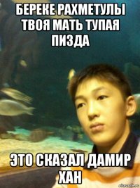 береке рахметулы твоя мать тупая пизда это сказал дамир хан