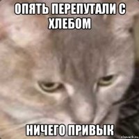 опять перепутали с хлебом ничего привык