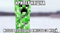 крипер няшка мобов подорвал вместе со мной