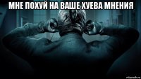 мне похуй на ваше хуева мнения 