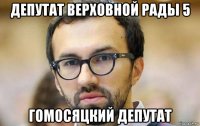 депутат верховной рады 5 гомосяцкий депутат