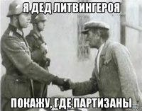 я дед литвингероя покажу, где партизаны