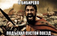 в бибирево подъехал пустой поезд