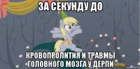 за секунду до кровопролития и травмы головного мозга у дерпи