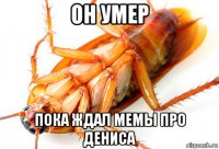 он умер пока ждал мемы про дениса