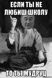 если ты не любиш школу то ты мудруц