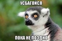 усбагойся пока не поздно