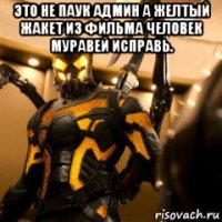 это не паук админ а желтый жакет из фильма человек муравей исправь. 