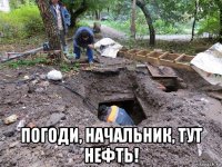  погоди, начальник, тут нефть!