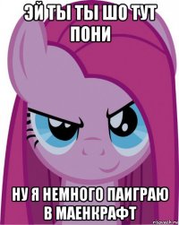 эй ты ты шо тут пони ну я немного паиграю в маенкрафт