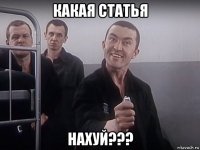 какая статья нахуй???