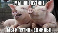 мы как путин! мы и путин - едиины!