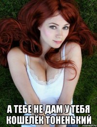  а тебе не дам у тебя кошелёк тоненький