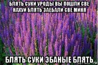 блять суки уроды вы пошли све нахуй блять заебали све миня блять суки эбаные блять