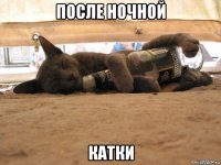 после ночной катки