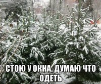  стою у окна, думаю что одеть