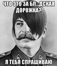 что это за бл...дская дорожка? я тебя спрашиваю