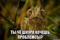  ты чё шкура хочешь проблемсы?
