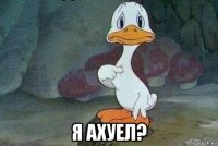  я ахуел?