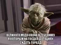  великого мудозвона в тебе вижу я,который на госдеп дотациях сидеть горазд