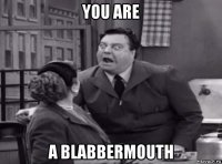 you are a blabbermouth