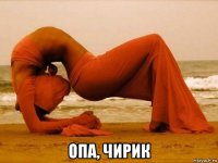  опа, чирик