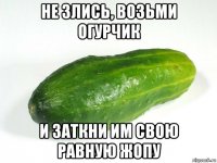 не злись, возьми огурчик и заткни им свою равную жопу