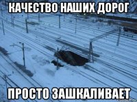 качество наших дорог просто зашкаливает