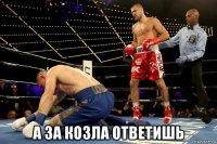  а за козла ответишь