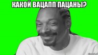 какой вацапп пацаны? 